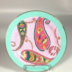 Anthropologie Salad Plate Paisley multi colored NWOT preppy plate